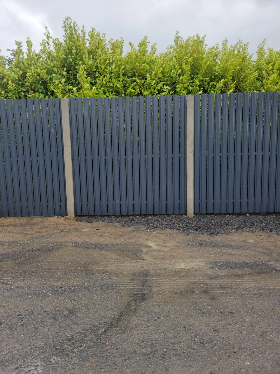 Metal picket fence