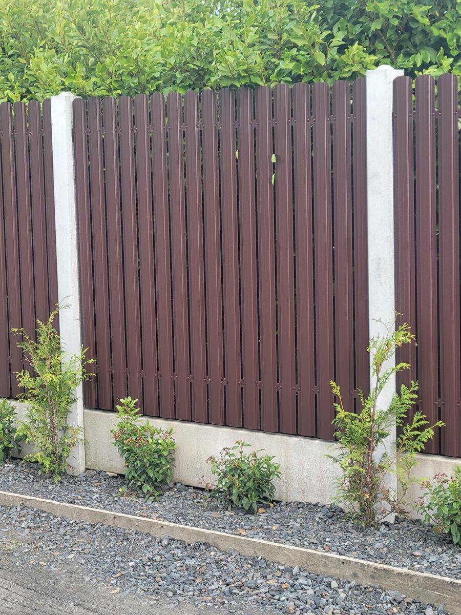 Metal picket fence